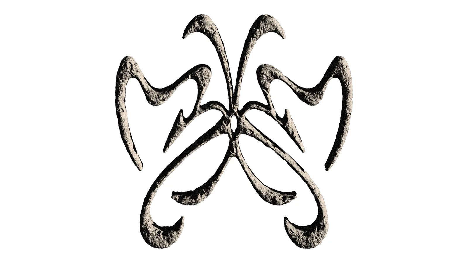 LB Papillon carved in stone, 4 of 5